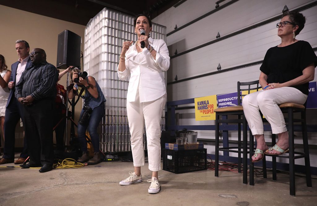 Kamala Harris with sneakers