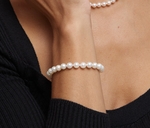6.5-7.0mm Akoya White Pearl Bracelet- Choose Your Quality - Model Image