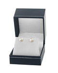 8.0-8.5mm White Akoya Round Pearl Stud Earrings - Third Image