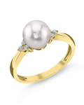 Akoya Pearl & Diamond Grace Ring - Third Image
