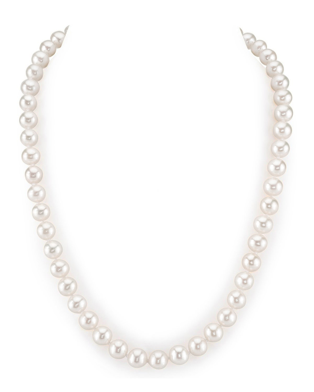 8-9mm white pearl necklace princess white 17.5/'/'45cm length high lustre no flaw gifts for her for mother B0013 AAA