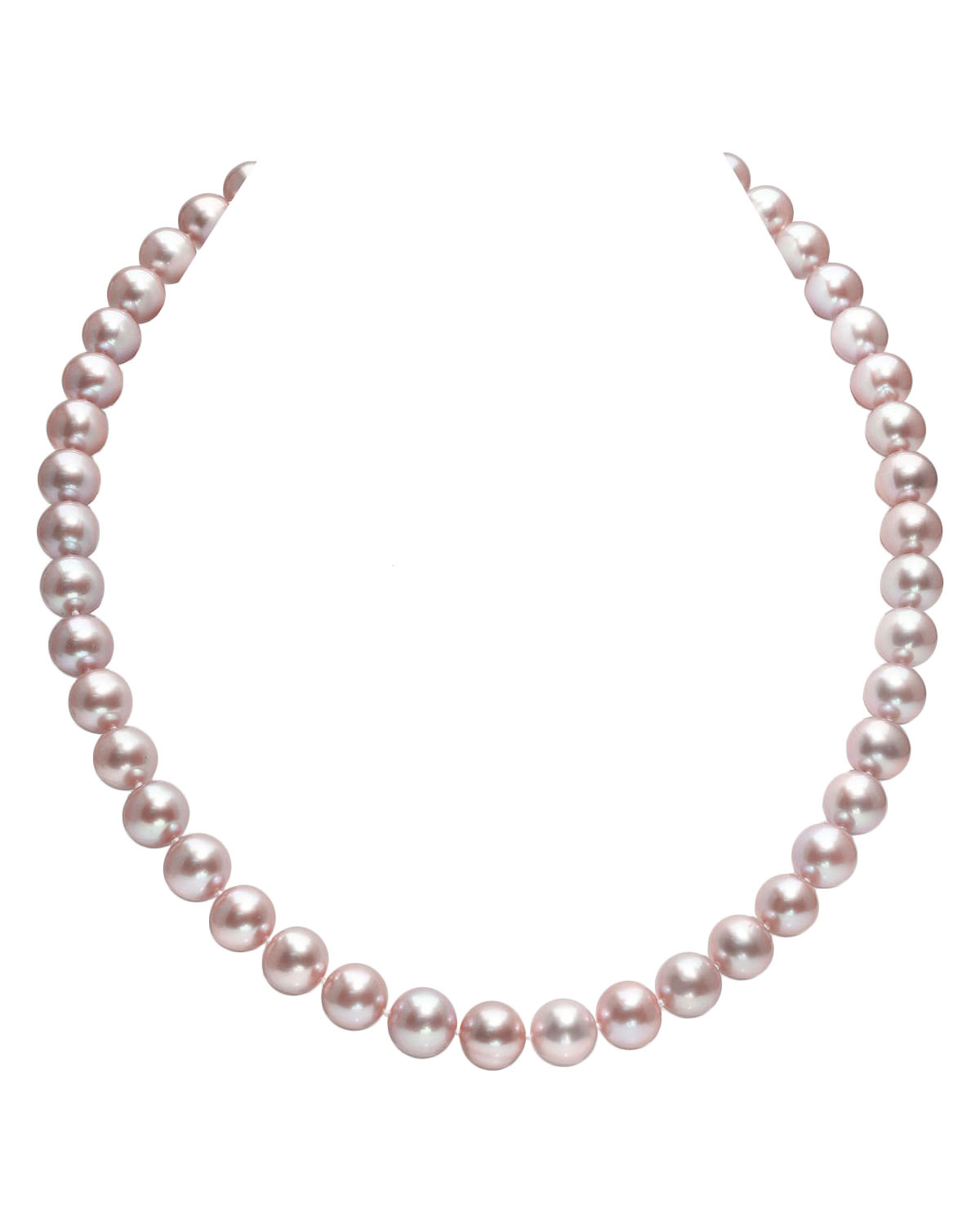 P774 LONG 50" 9MM PINK ROUND FW CULTURED PEARL NECKLACE 